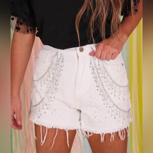 12th Tribe rhinestone short
